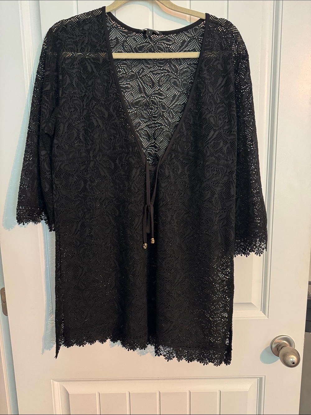 Club Z Collection Black Lace Top - Large
